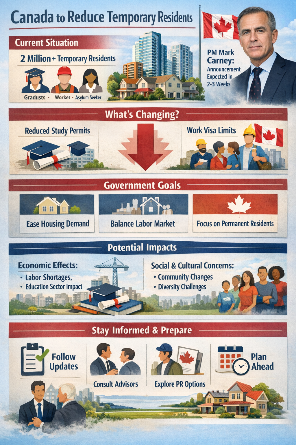Canada Prepares Major Shift in Immigration Policy with Reduction to Temporary Residents