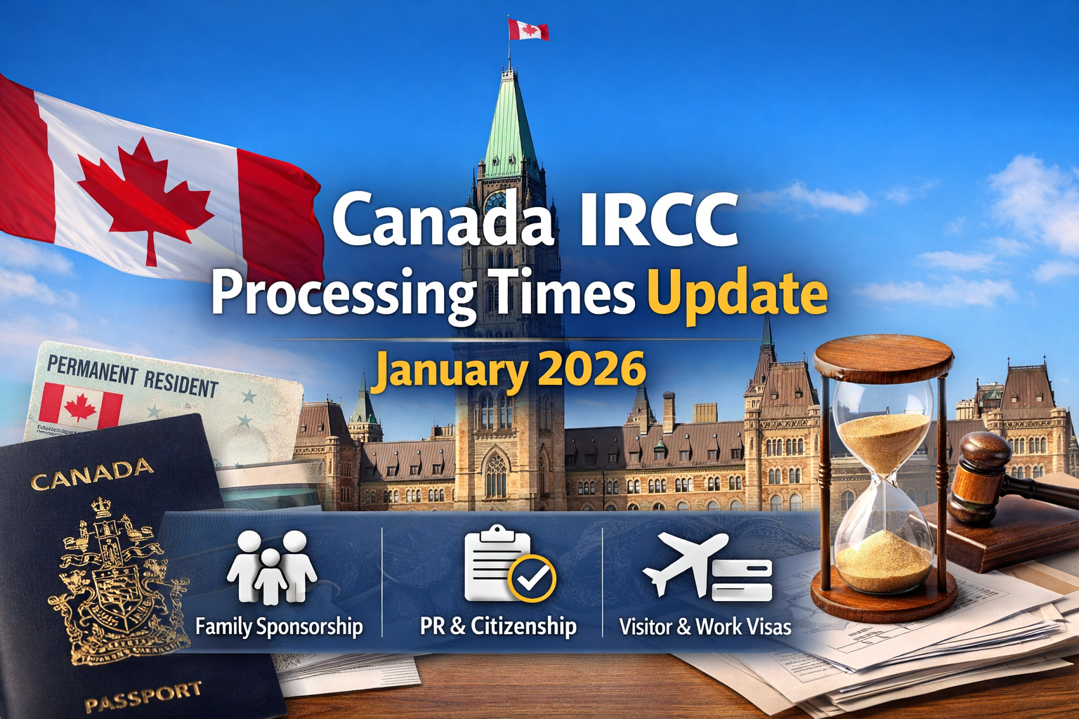 Canada IRCC Processing Times Update for January 2026: Full Breakdown and What Applicants Should Expect