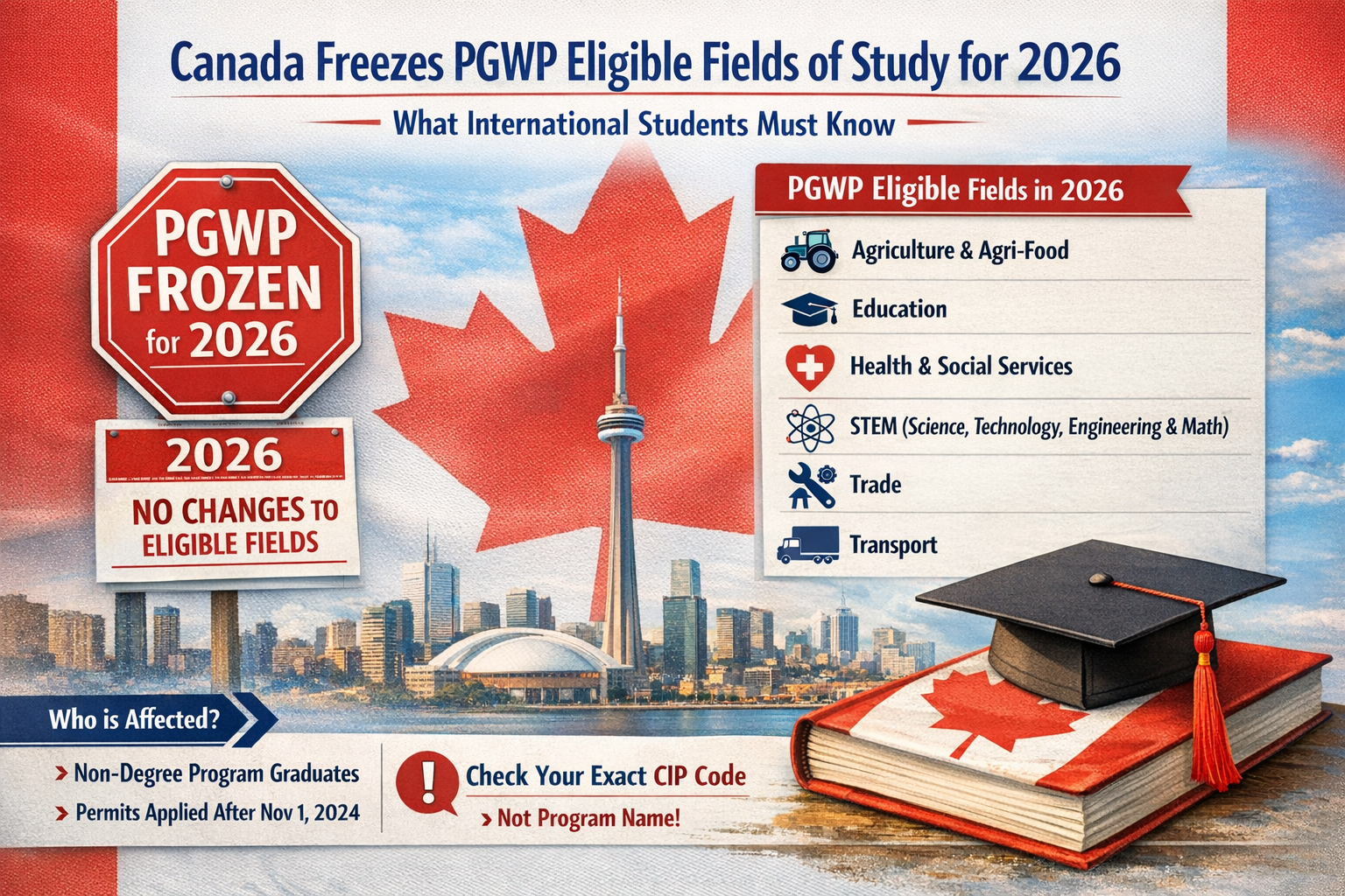Canada Freezes PGWP Eligible Fields of Study for 2026: What International Students Must Know