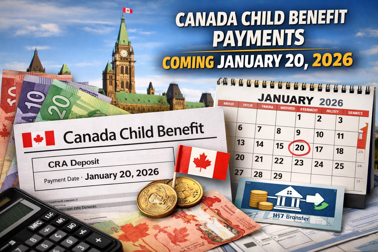 New Canada Child Benefit Payments to Be Sent on January 20, 2026