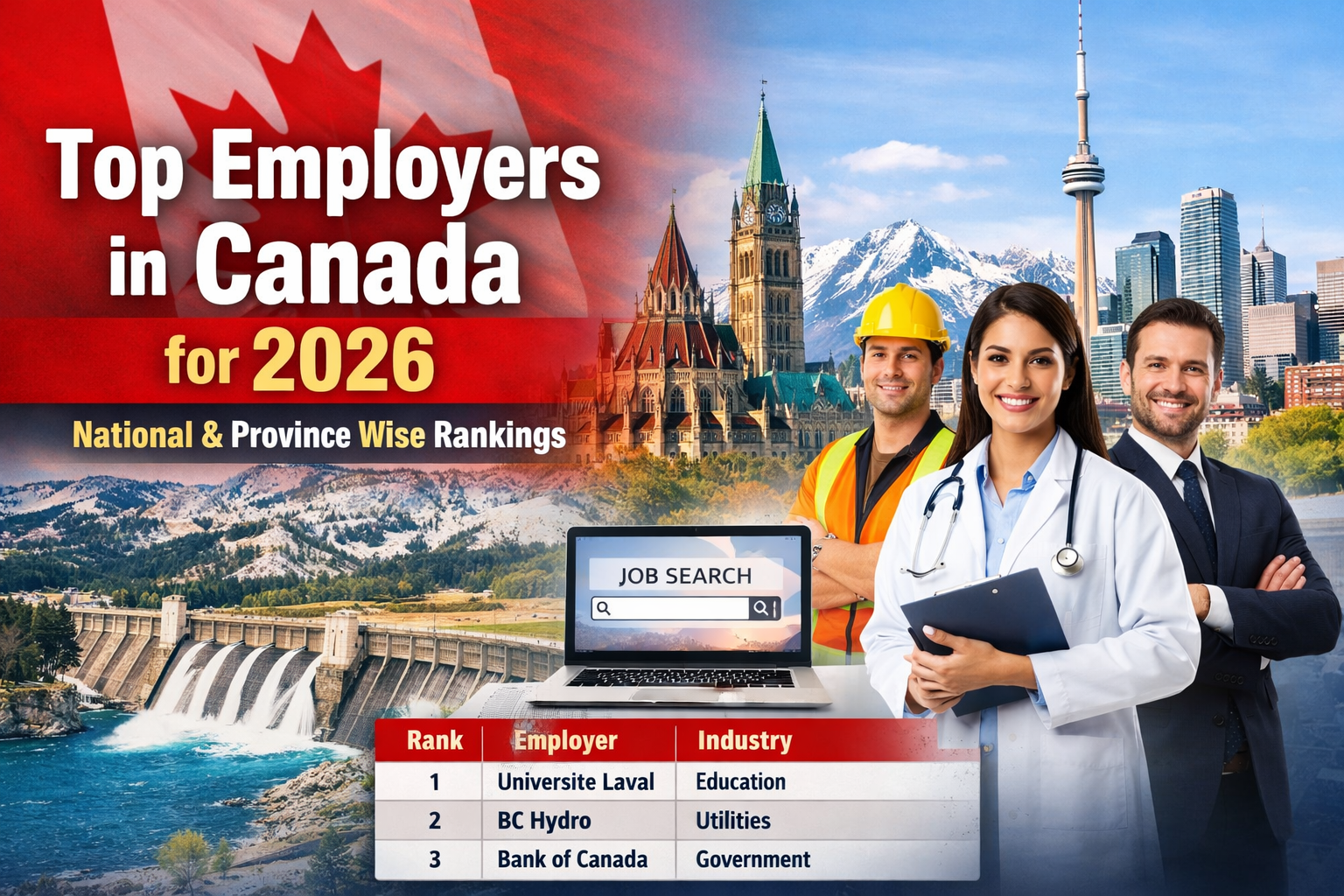 Top 10 Employers in Canada for 2026 With Province Wise Rankings