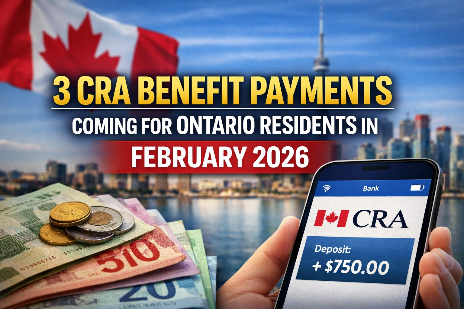 3 CRA Benefit Payments Coming for Ontario Residents in February 2026