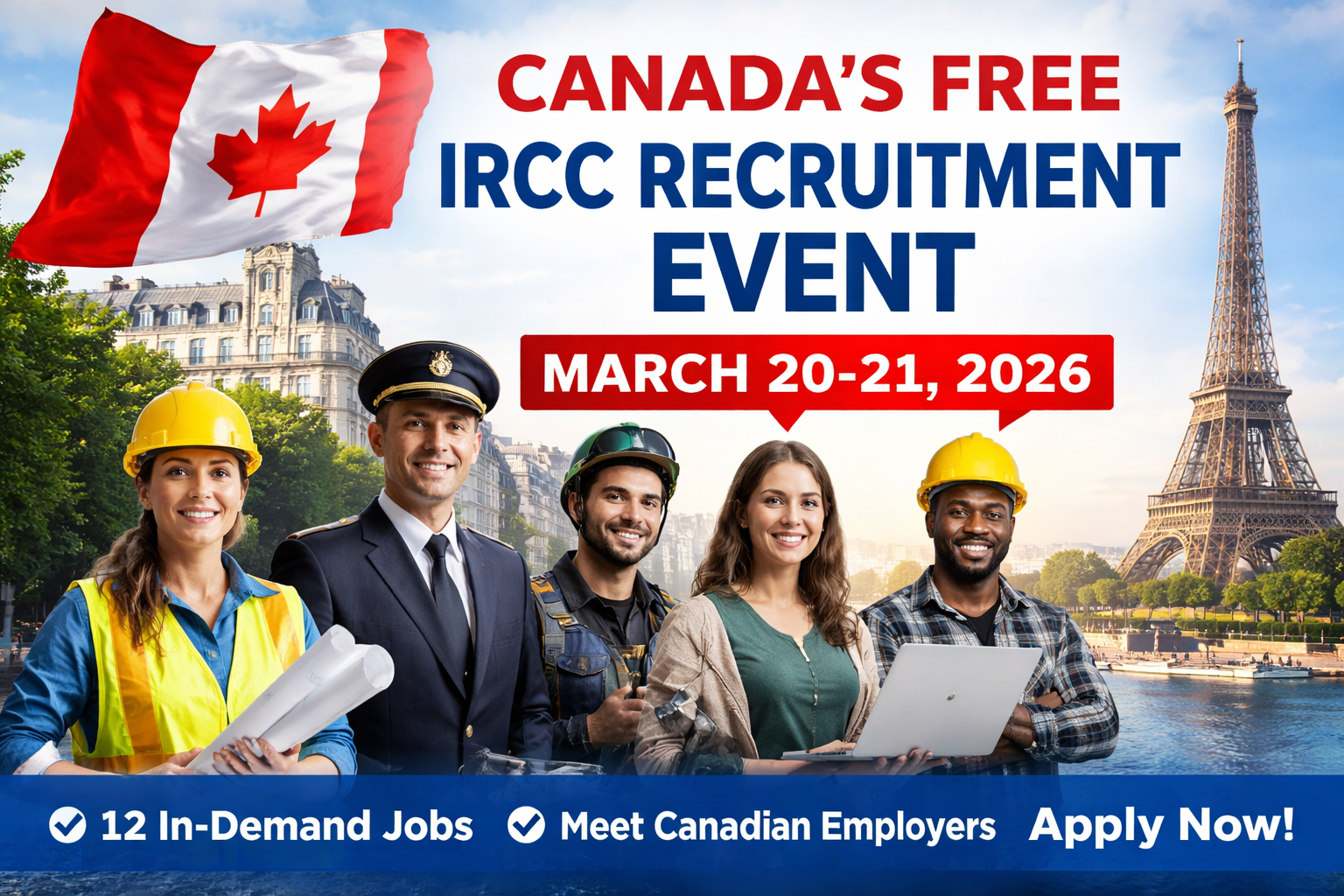 Canada’s Free IRCC Recruitment Event March 2026: 12 In-Demand Jobs, No Fees, Apply Now