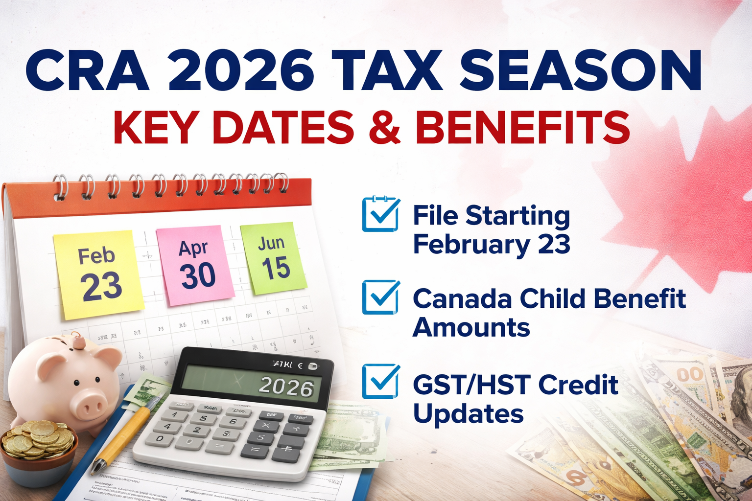 CRA 2026 Tax Season in Canada: Important Dates, CCB and GST Credit Amounts, and Filing Tips