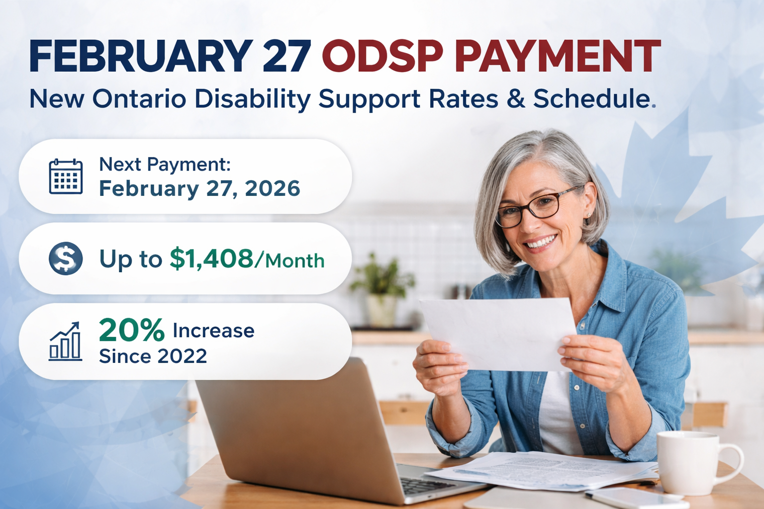 Ontario ODSP Payment February 27, 2026: New Rates, 20% Increase & Full 2026 Schedule