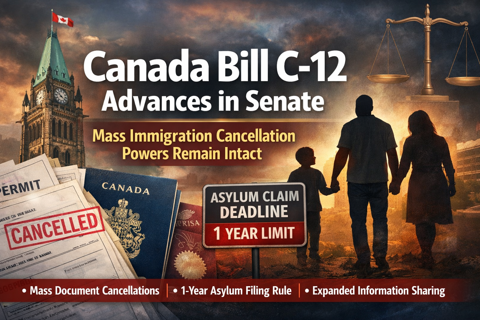 Canada Bill C-12 Advances in Senate With Mass Immigration Cancellation Powers Intact