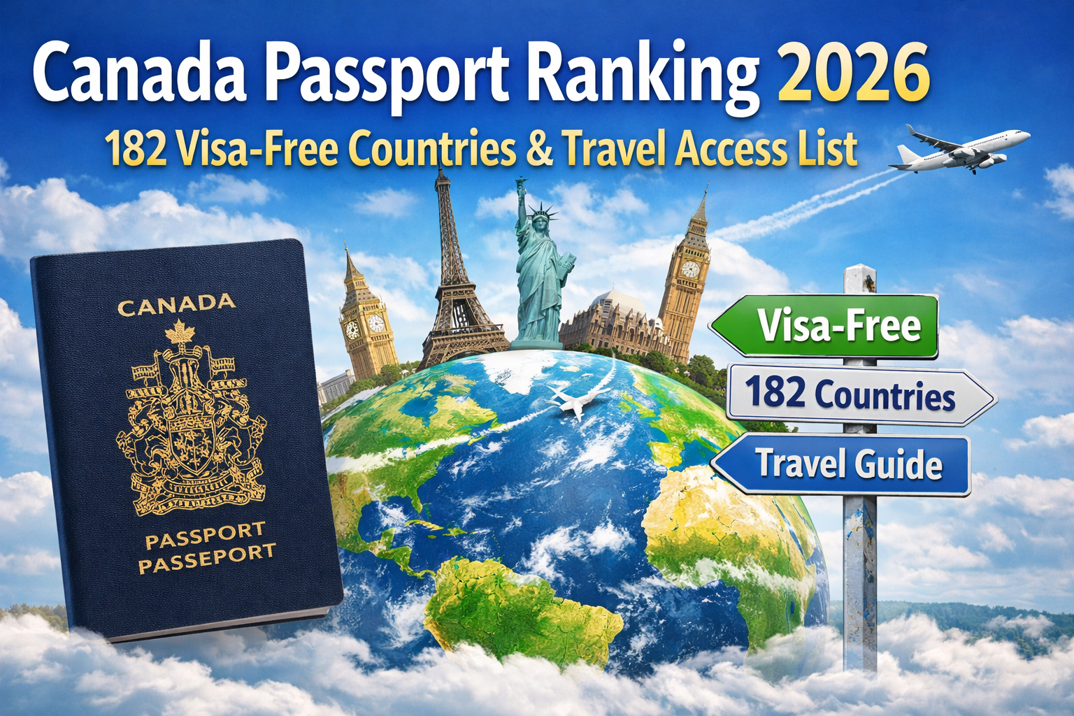 Canada Passport Ranking 2026: 182 Visa-Free Countries and Full Travel Access List