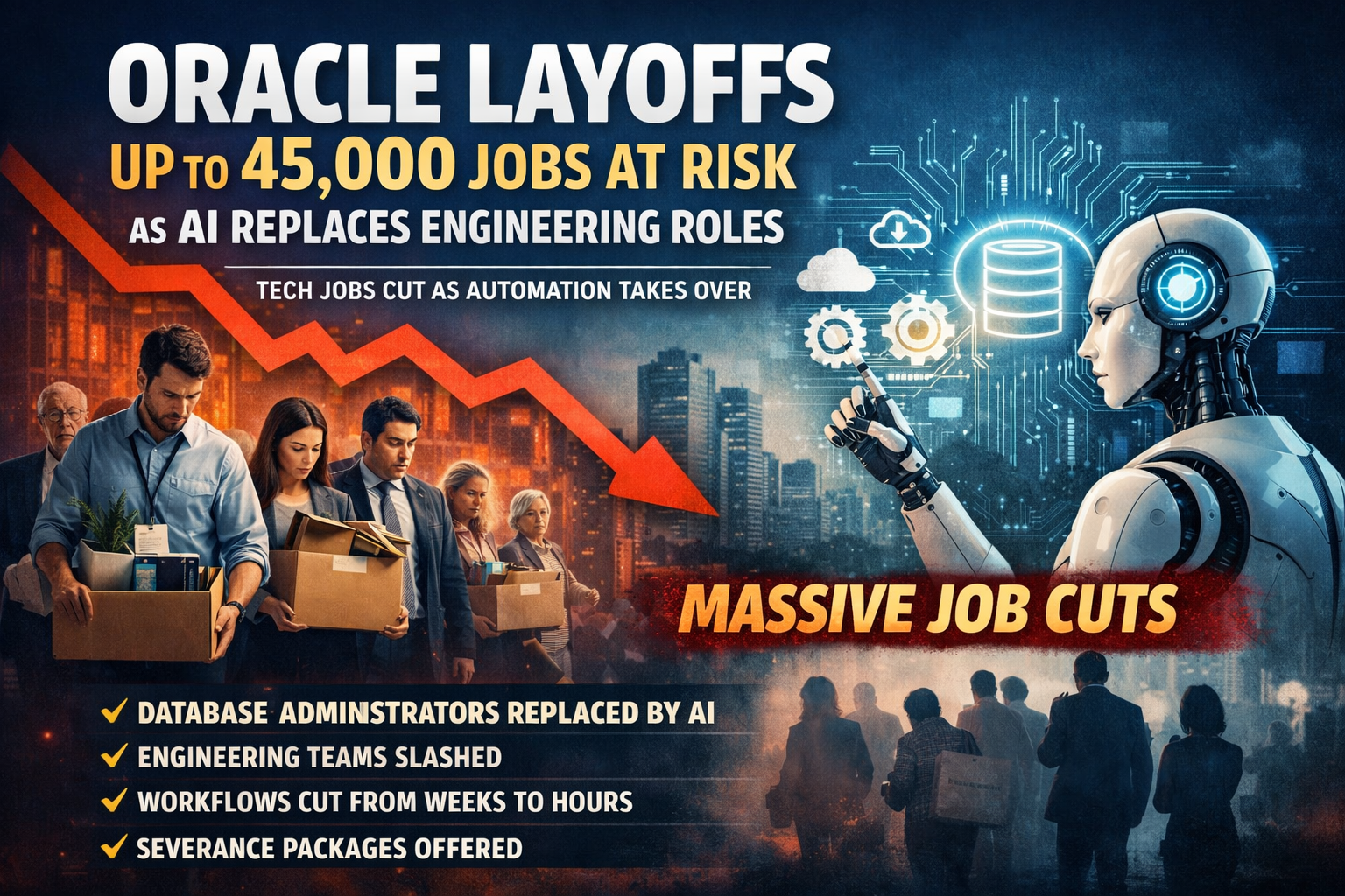 Oracle Layoffs Could Reach 45,000 as AI Replaces Engineering and Database Roles